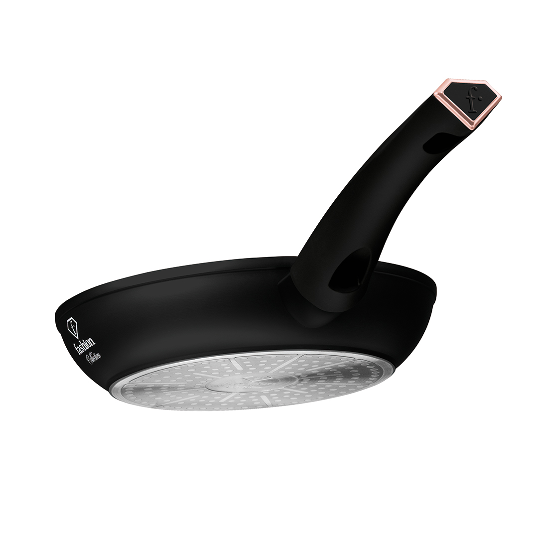 Tapadásmentes serpenyő, 20 cm, fekete és rózsaarany, kép 3
