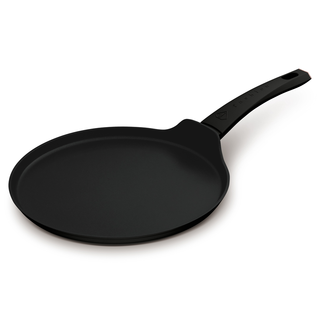 Tapadásmentes palacsintasütő, 28 cm, fekete és rózsaarany, kép 2