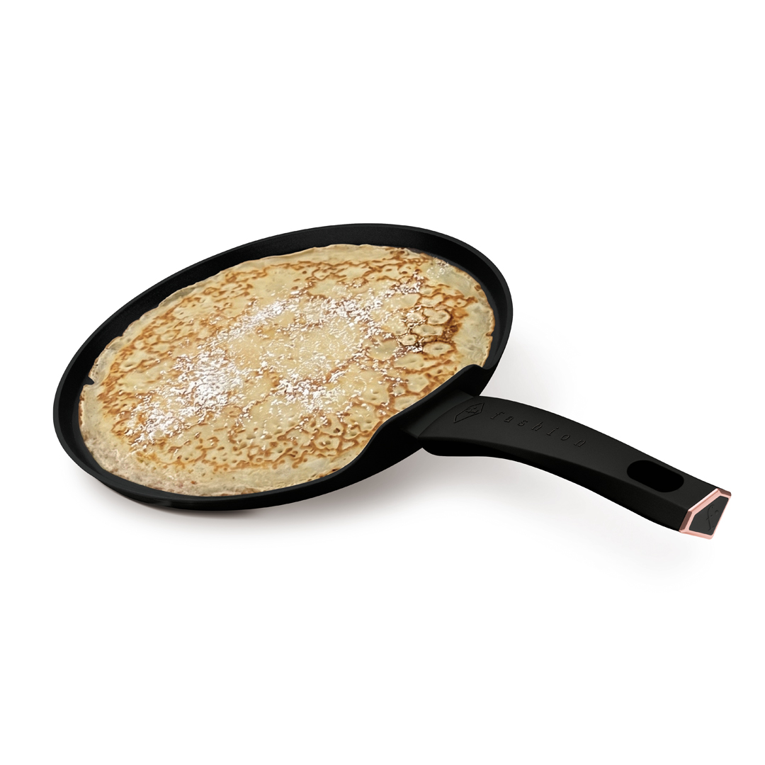Tapadásmentes palacsintasütő, 28 cm, fekete és rózsaarany, kép 4