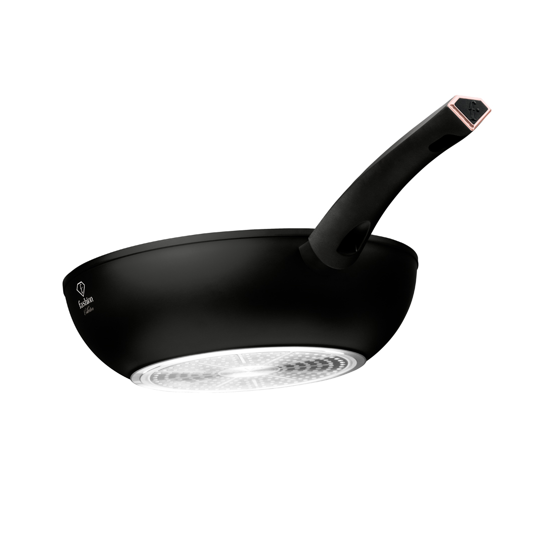 Antihaft-Wok, 28 cm, Schwarz und Roségold, Bild 3