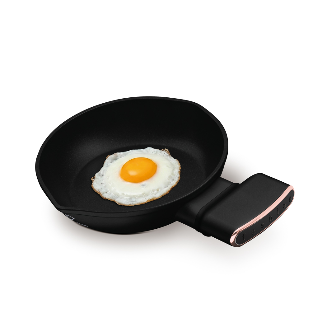 Mini-Antihaftpfanne, 16 cm, Schwarz und Roségold, Bild 4