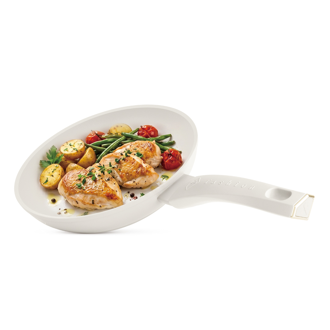 Antihaft-Bratpfanne, 20 cm, Creme und Gold, Bild 4