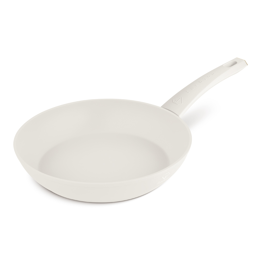 Patelnia nieprzywierająca, 28 cm, krem i złoto, zdjęcie 2