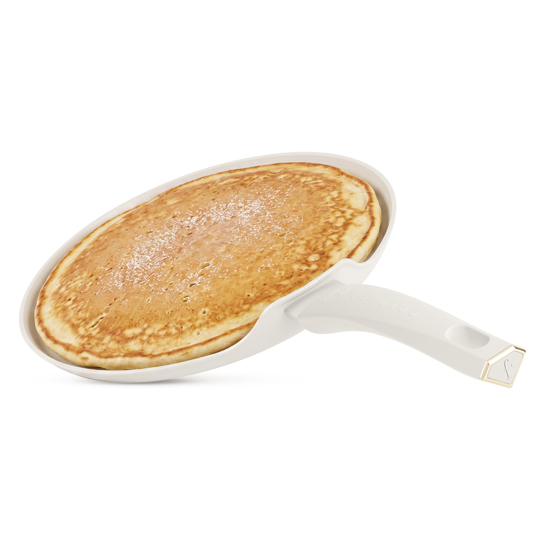Crêpière antiadhésive, 28 cm, crème et or, photo 4