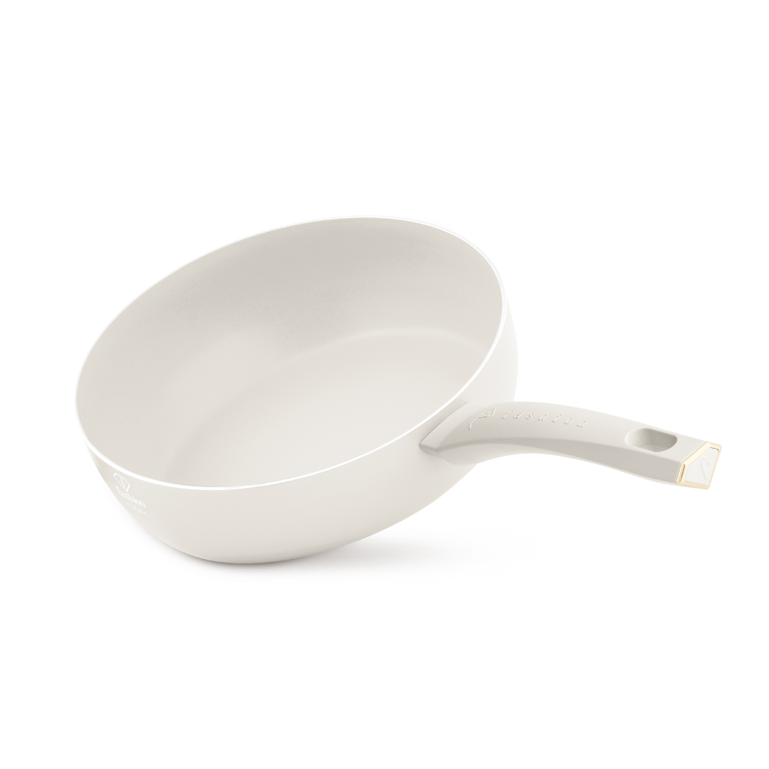 Doppelseitige Wendepfanne, 26 cm, Creme und Gold, Bild 1