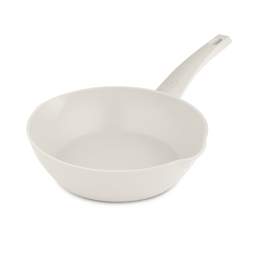 Tiefe Pfanne mit zwei Ausgießern, 24 cm, Creme und Gold, Bild 2