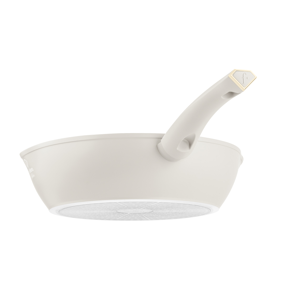 Deep frying pan with two pouring lips, 28 cm, cream and gold, photo 3