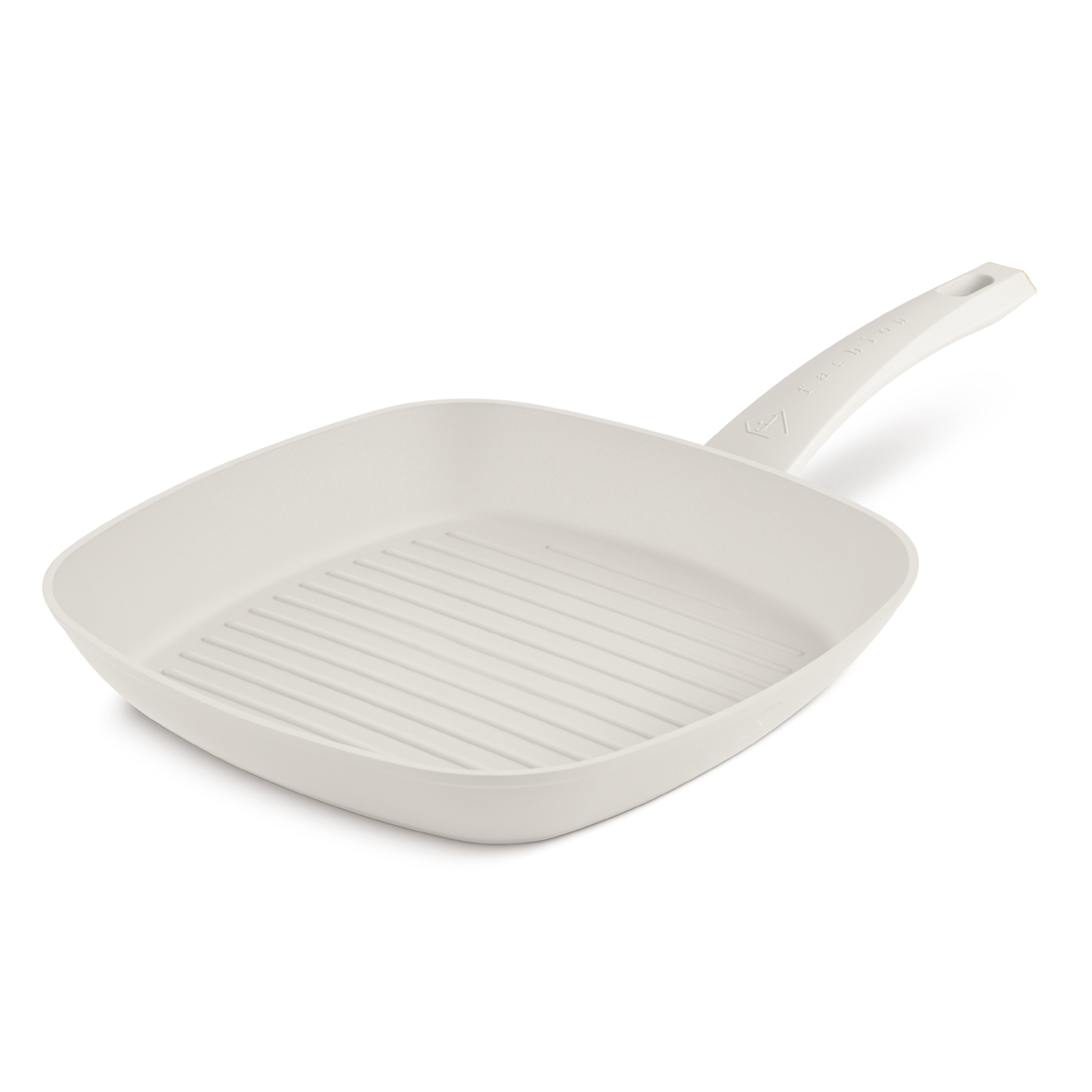 Antihaft-Grillpfanne, 28 cm, Creme und Gold, Bild 2
