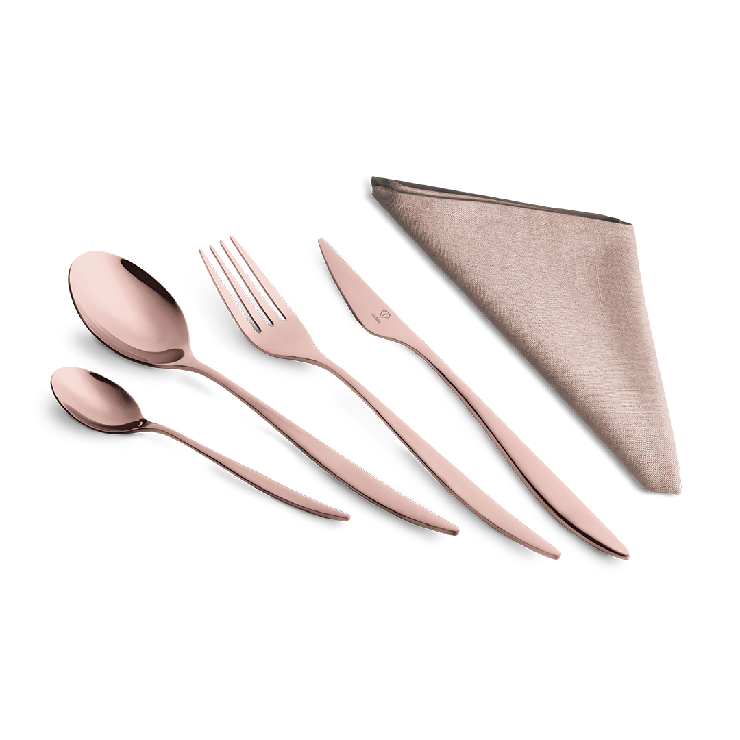 24-teiliges Besteckset für 6 Personen, Roségold, Bild 2