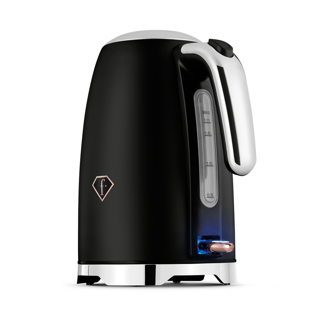 Bouilloire, 1,7 l, noir et or rose, photo 1