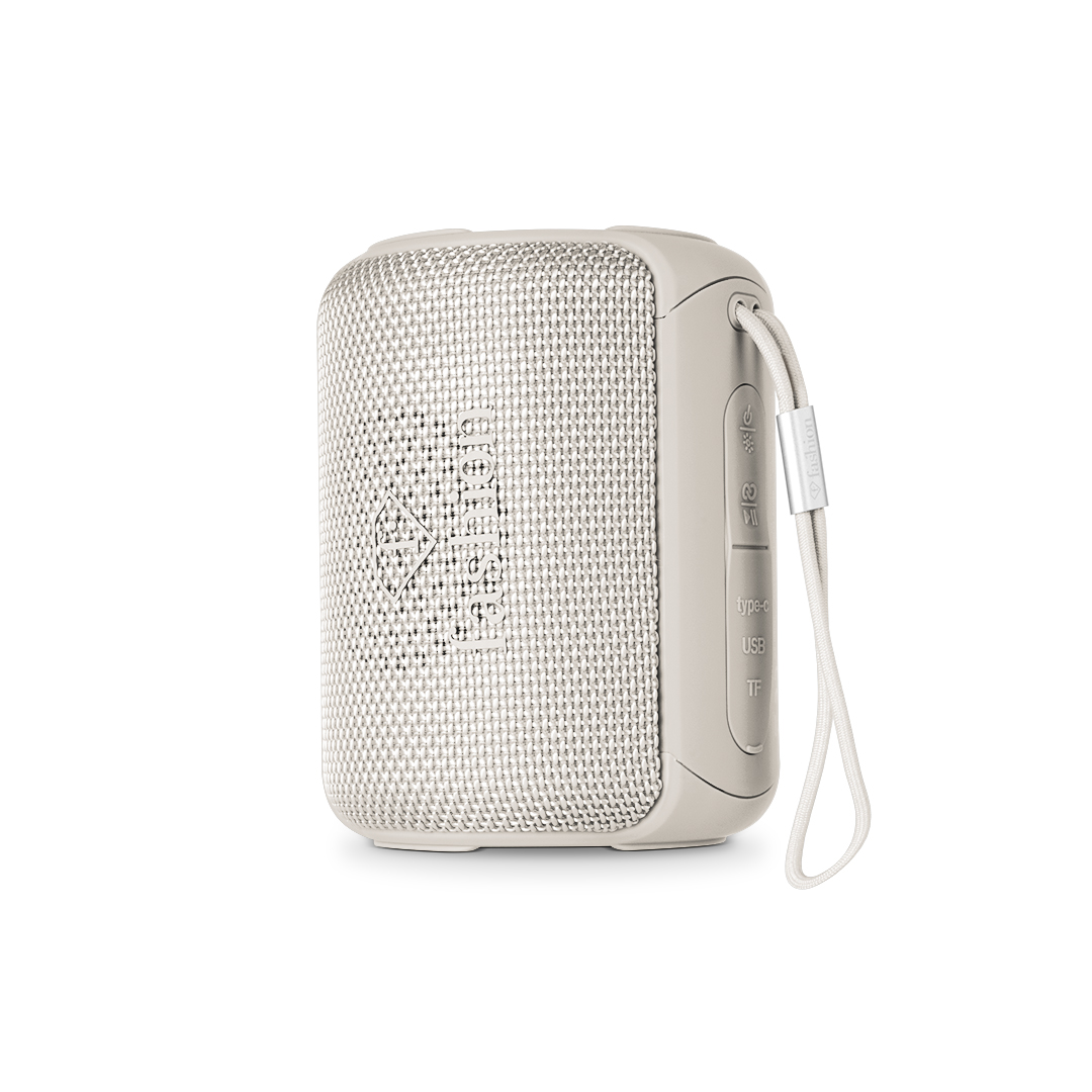 Compact Bluetooth speaker, cream and gold, photo 1
