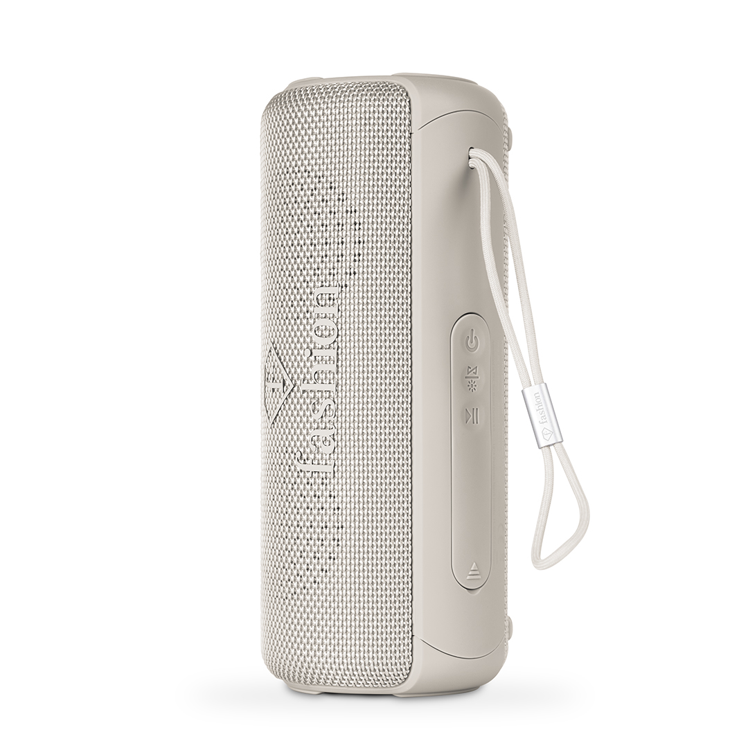 Portable Bluetooth speaker, 21 cm, cream and gold, photo 1