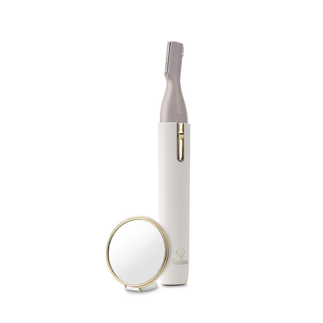 Set aus beheiztem Wimpernformer und Elektrorasierer, Creme und Gold, Creme und Gold, Bild 1