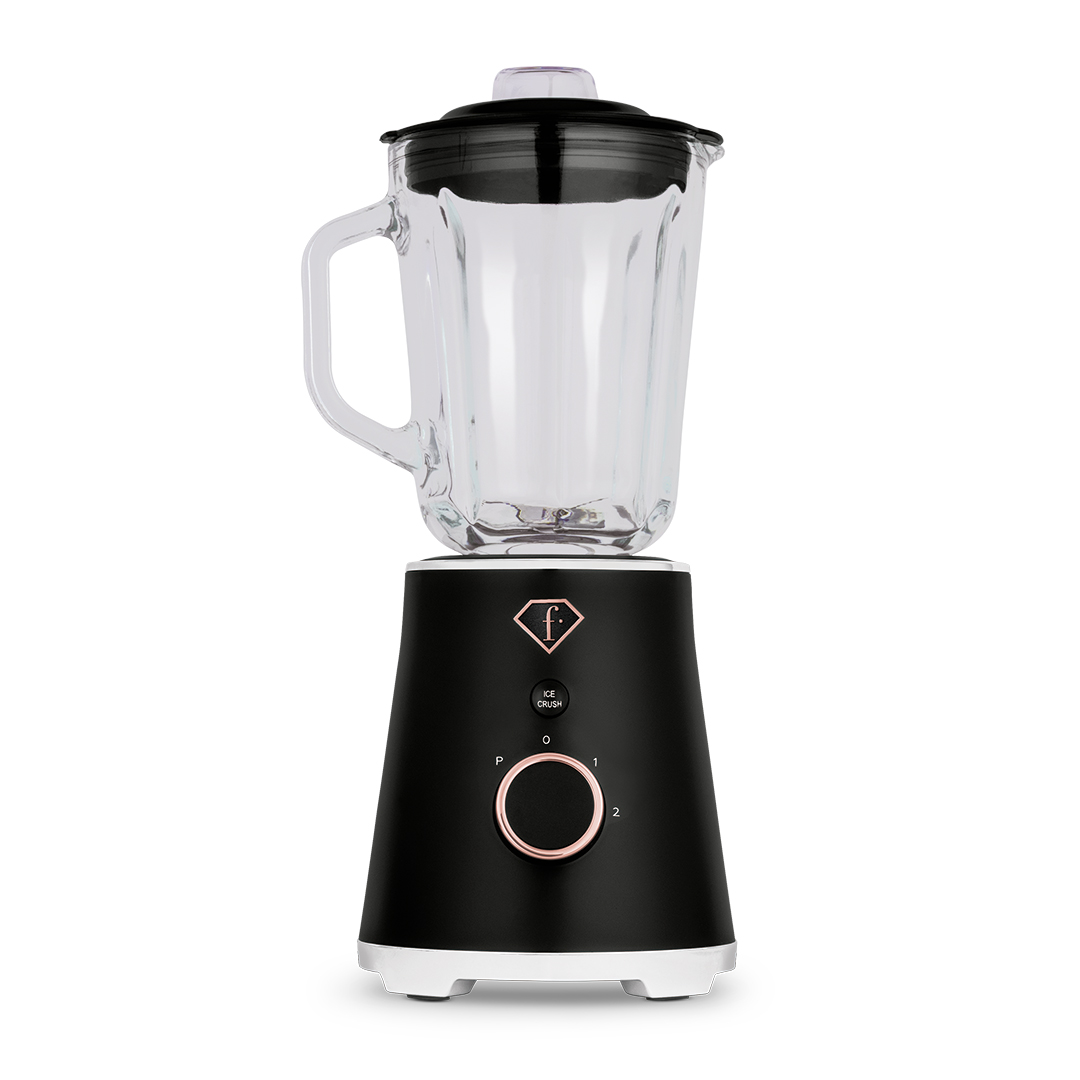 Turmixgép üvegkancsóval, 1,5 l, fekete és rózsaarany, kép 1