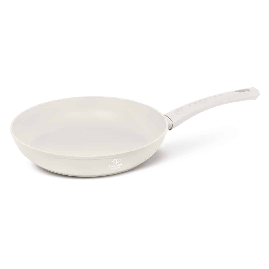 Tapadásmentes serpenyő, 28 cm (Krém, arany). Termékfotó világos háttéren.