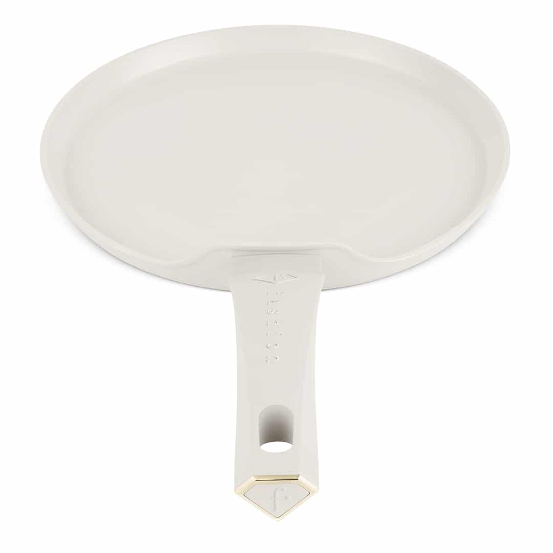 Tapadásmentes palacsintasütő, 25 cm (Krém, arany). A termék elölnézetből.